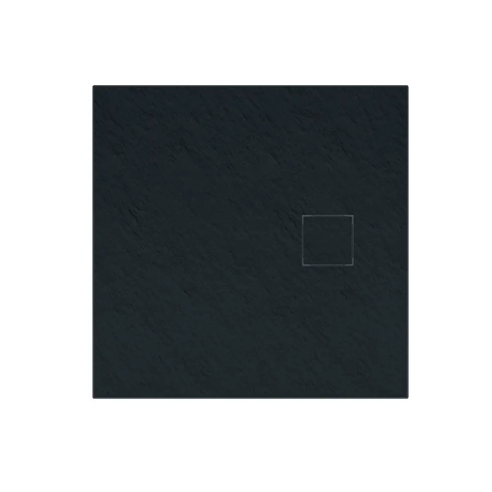 Piatto doccia 80x80 cm colore nero effetto pietra | Samos