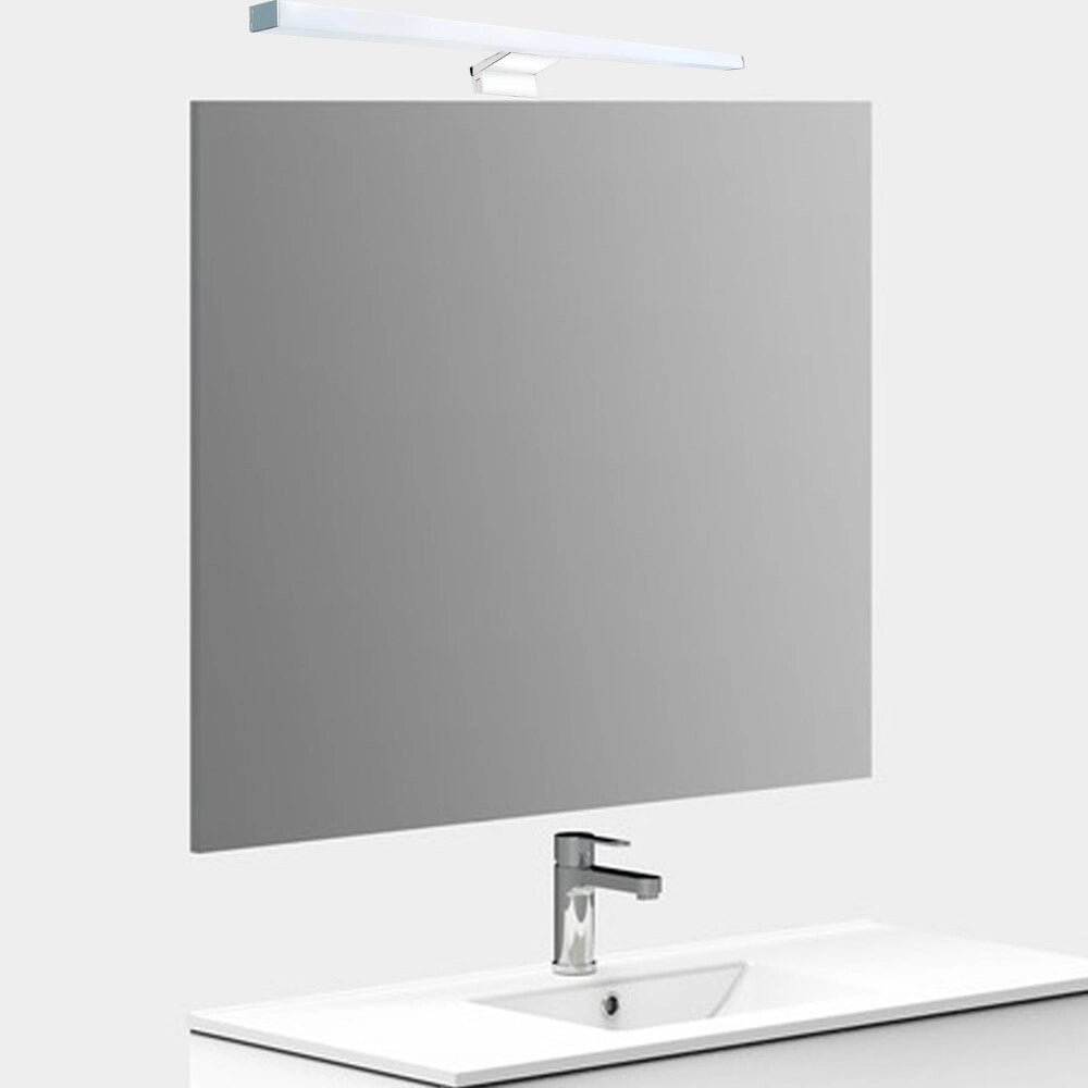 Trade Shop - Lampada Led Per Specchio Bagno Doppia Istallazione 9w Luce 4000k Ip44 Argento 600pc-1-an -