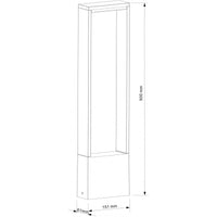 CATA Lampione 50cm moderno LED 4W palo esterno IP54 luce giardino viale sentiero villa 230V MISURA 50CM