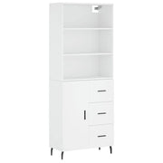 Buffet credenza cassettiera mobiletto mobile contenitore organizer cucina soggiorno salotto alto 69,5 x 34 x 180 cm legno ingegnerizzato bianco 02_0032739