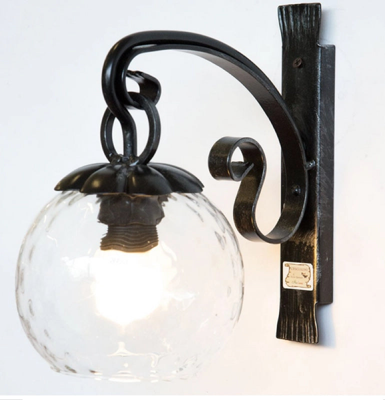 LANTERNA APPLIQUE PLAFONIERA MARGHERITA FERRO BATTUTO CRUCCOLINI LAMPADA LAMPADE