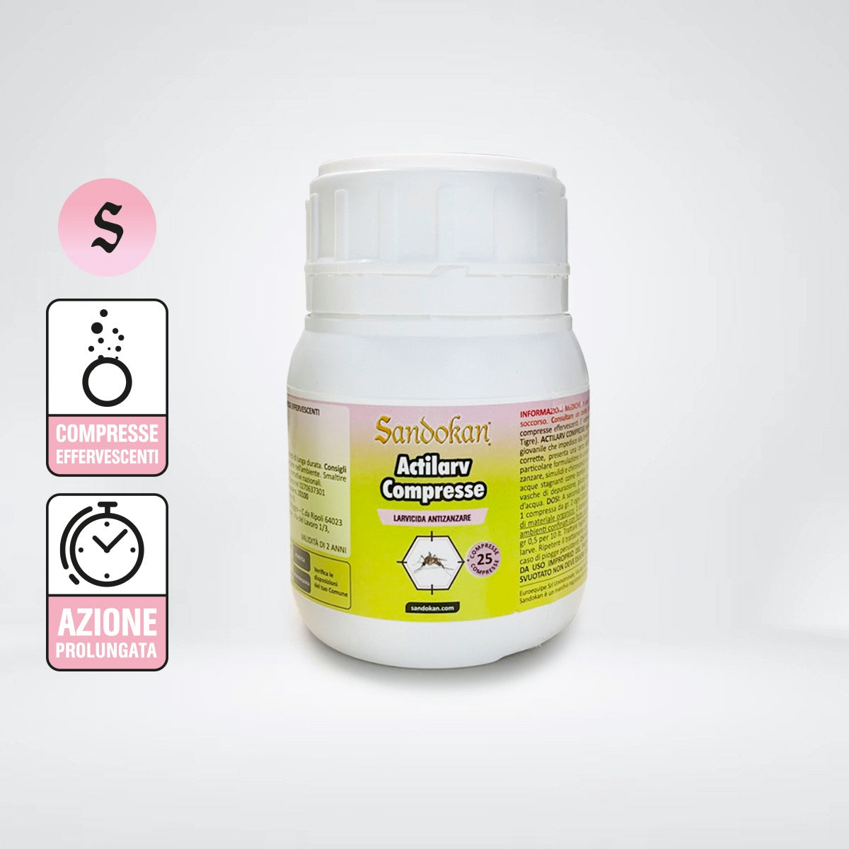Larvicida anti-zanzare  25 compresse da 2 gr.