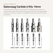 Kit di seghe carbide - 6 set - diametro 14mm a 30mm - apripunti - adatto per metalli - 6 diverse misure