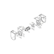KIT SUPPORTI BIANCHI CON FLANGE INTERASSE 55MM PER MOTORI Ø35MM NICE 525.40001
