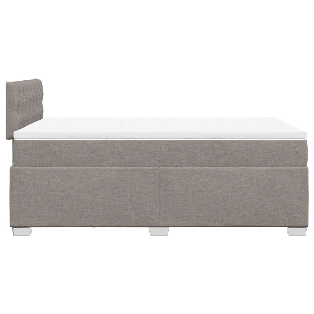 Giroletto a Molle con Materasso Tortora 120x190 cm in Tessuto