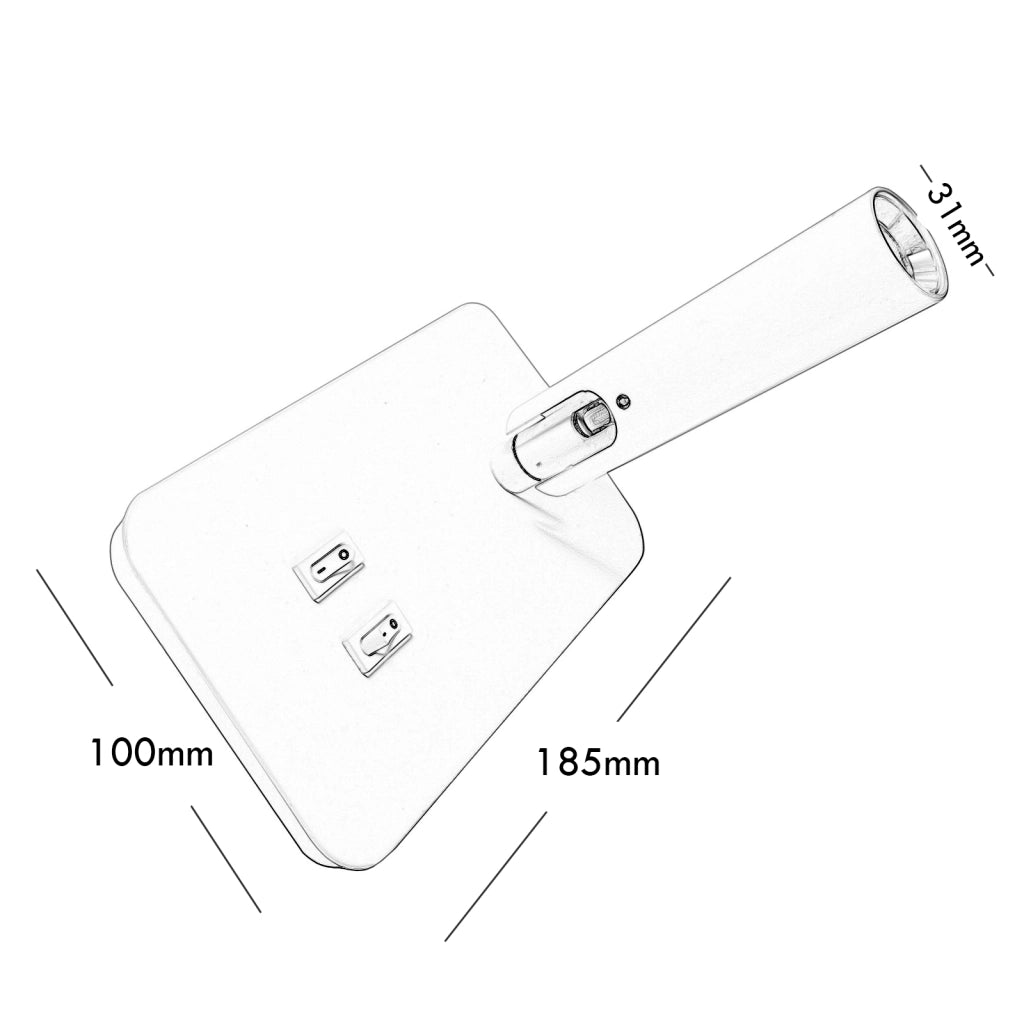 Lampada LED parete applique muro 6W doppia luce comodino lettura letto 2 in 1 LUCE 4000K
