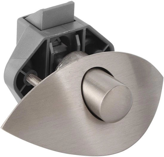 Chiusura automatica per porta armadio - Blocco manuale con pulsante - Regolazione di serraggio - Adatto per porte armadio da 12-25mm - Facile da utilizzare - Incluso: 10 accessori - Chiusura per porta armadio