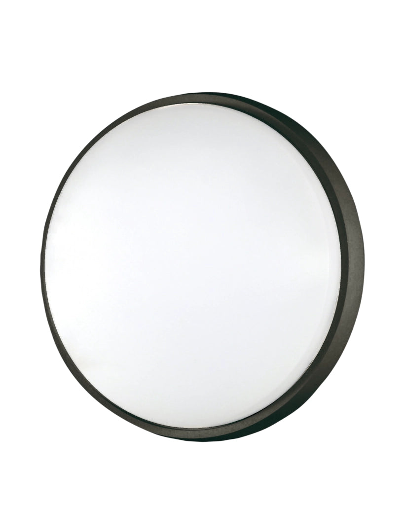 Olly Plafoniera LED Moderna Rotonda in Alluminio e Policarbonato Nero 30W 3220lm 3000K IP54 Lampada da Soffitto ad Alta Efficienza 3315-65-101