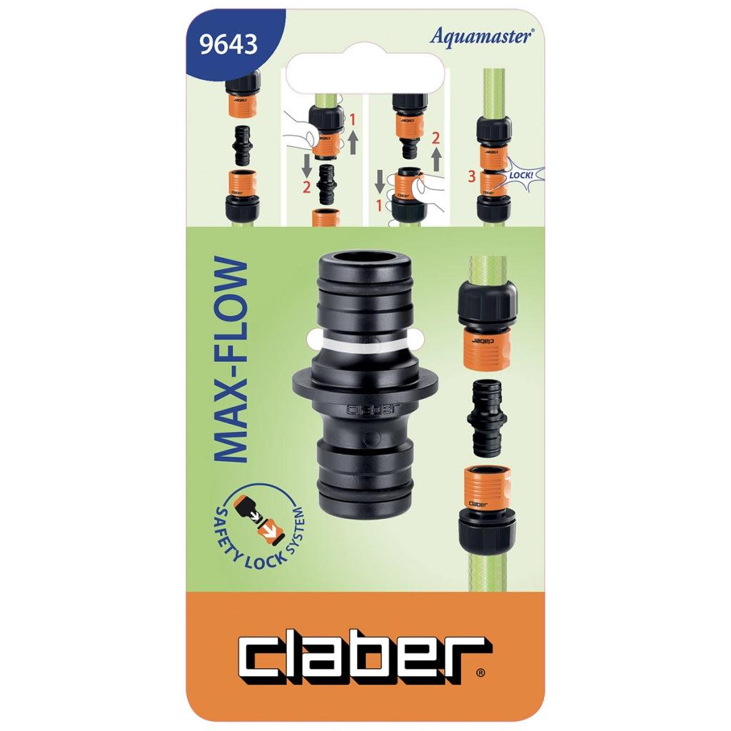 GIUNTO PER RACCORDI  AQUAMASTER MAX-FLOW IN BLISTER 9643 - 5 blister CLABER