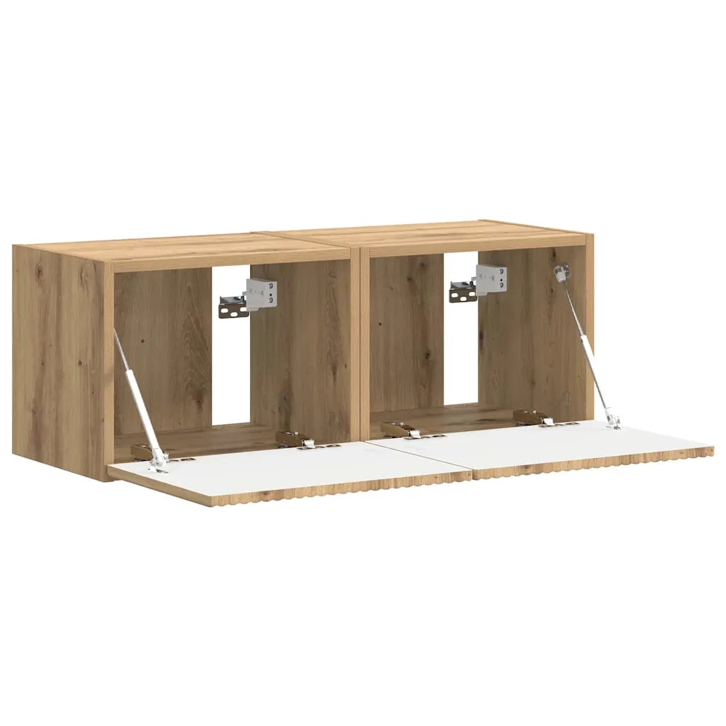 Mobile TV da parete 2 pcs Rovere Artigianale 39 x 31 x 29,5 cm 892188
