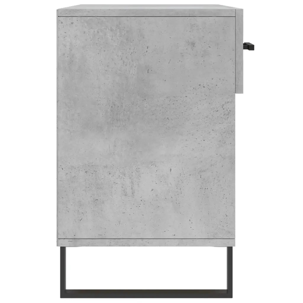 Panca Porta Scarpe | Scarpiera | Mobile per scarpe Grigio Cemento 102x35x55cm Legno Multistrato