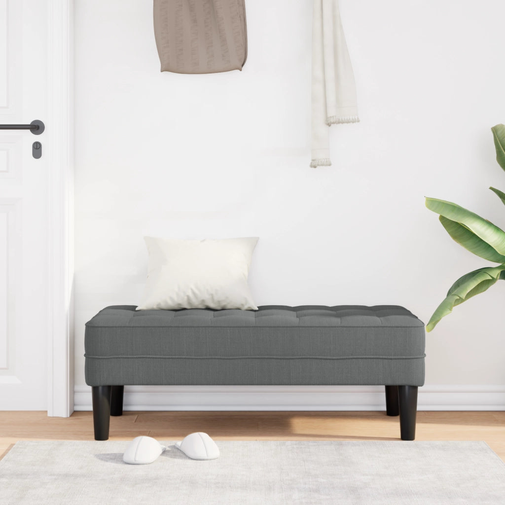 panchina  grigio scuro 113x57x39 cm in tessuto