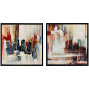 Quadro astratto su tela ¨C zephmum ¨C 40x40 cm 2 pezzi multicolore