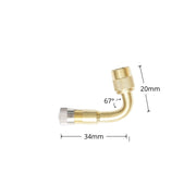 Estensione valvola ruota 67 gradi, lunghezza 34 mm