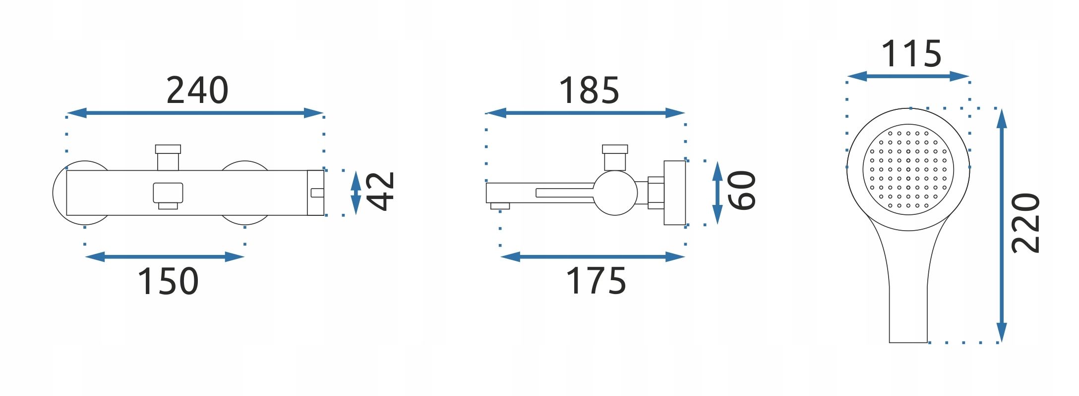 Rubinetto Da Vasca Rea Polo White Chrom