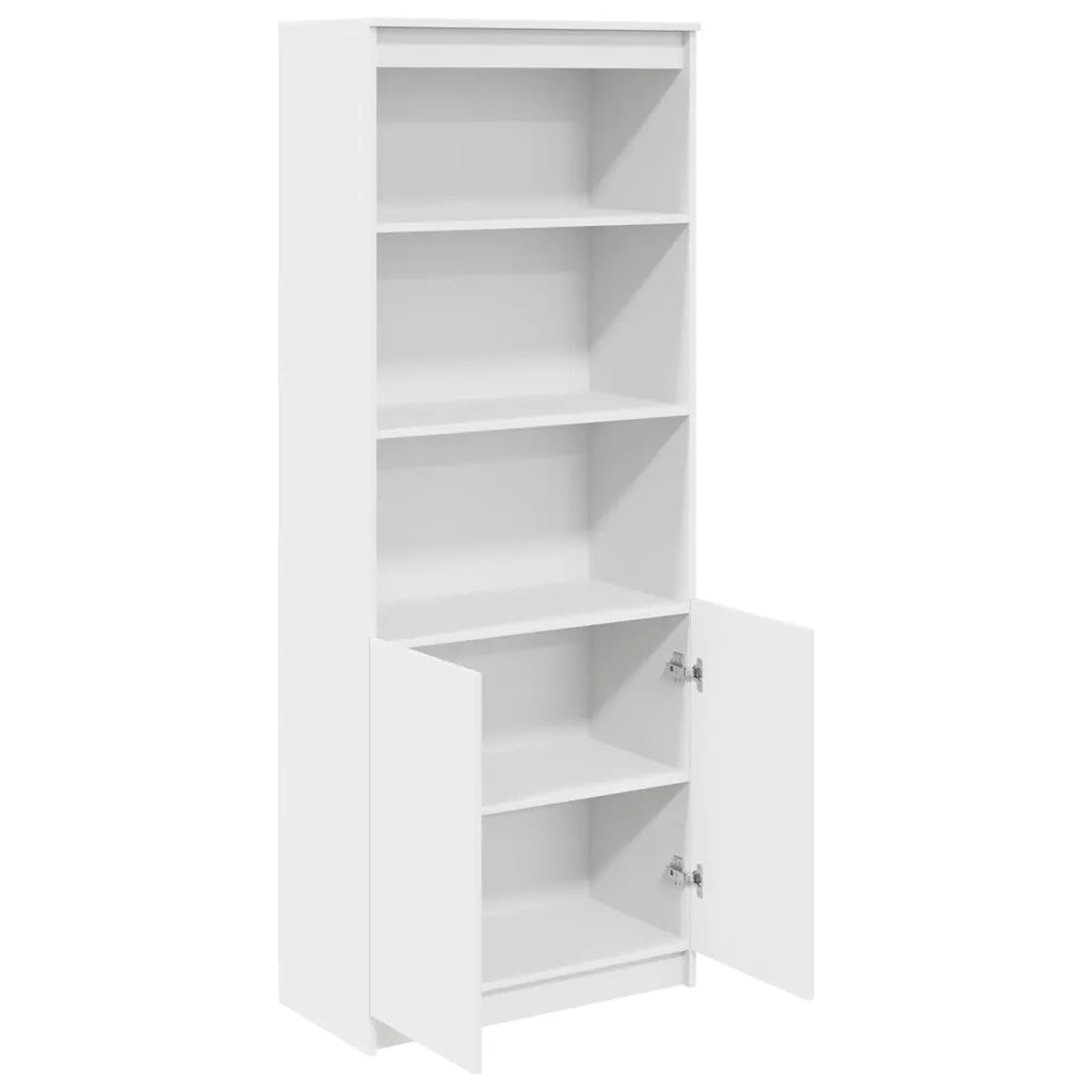 Credenza Bianca 70x35x180 cm in Legno Multistrato