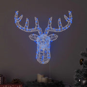 Testa di Renna con 140 LED Blu 68 x 36,5 x 62,5 cm Acrilico