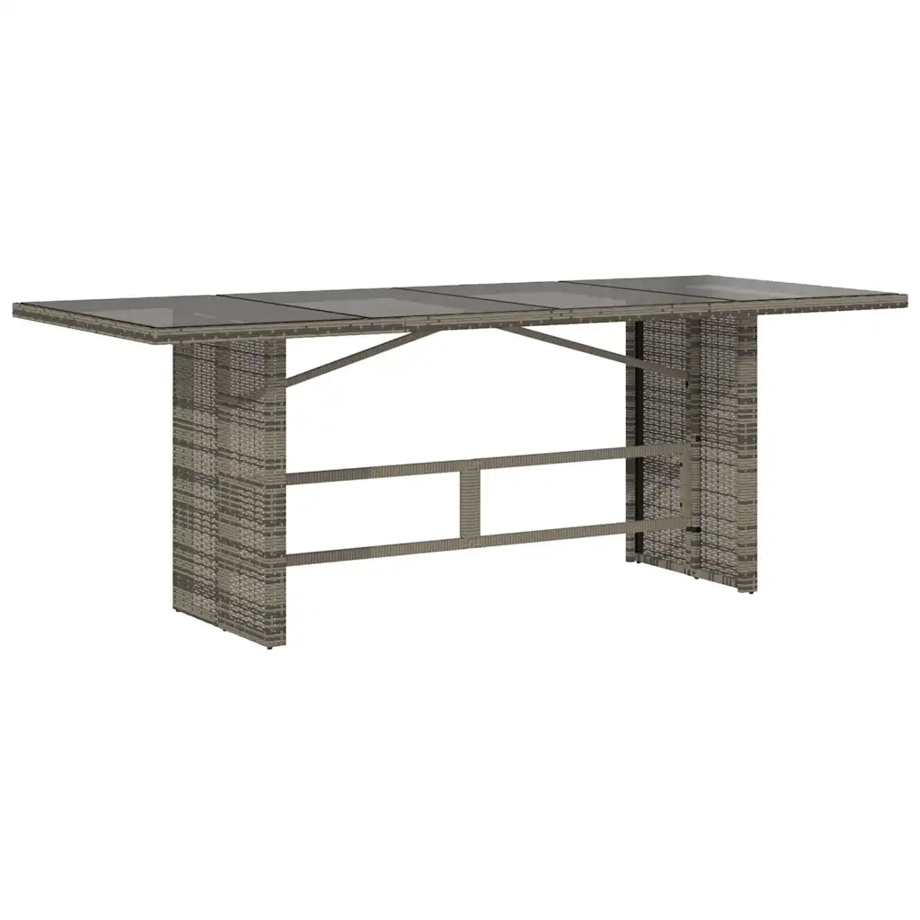 Set BistrÃ² da Giardino 7 pz con Cuscini in Polyrattan Grigio