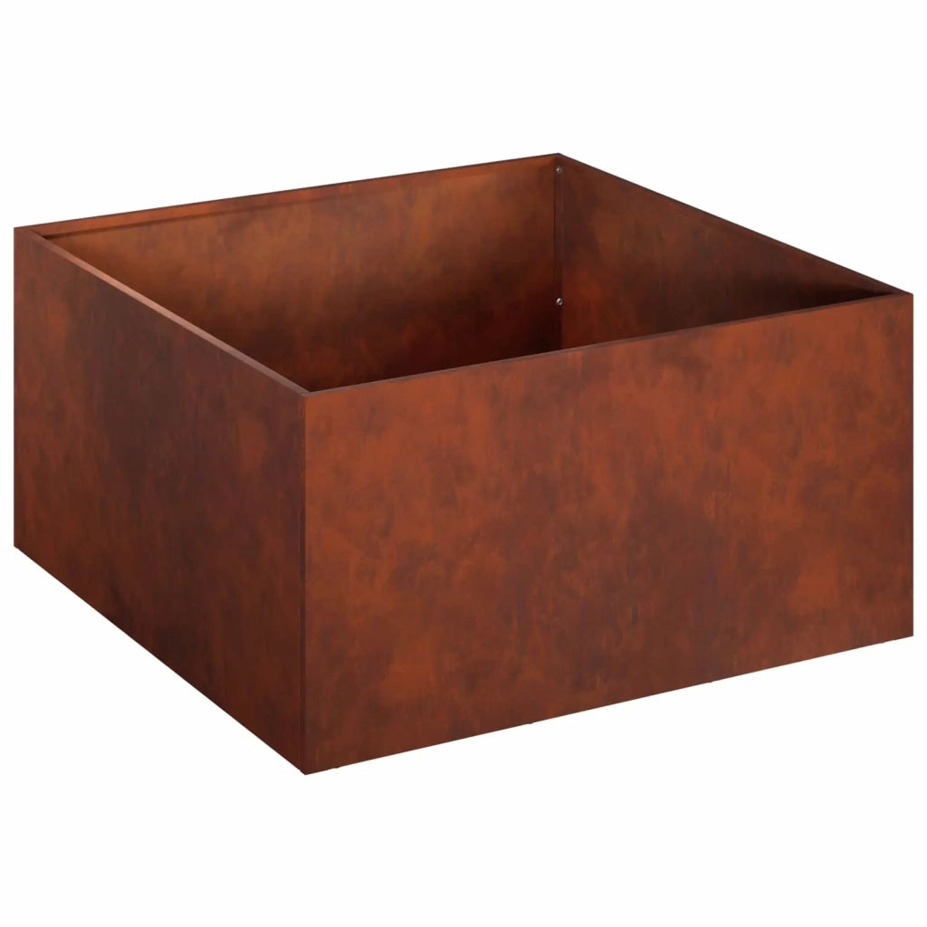 Vaso da giardino Ruggine 60 x 60 x 30 cm Acciaio Corten 8005062