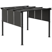 Cenador da Giardino 3x3 m ¨C zephmum ¨C Grigio Scuro Acciaio