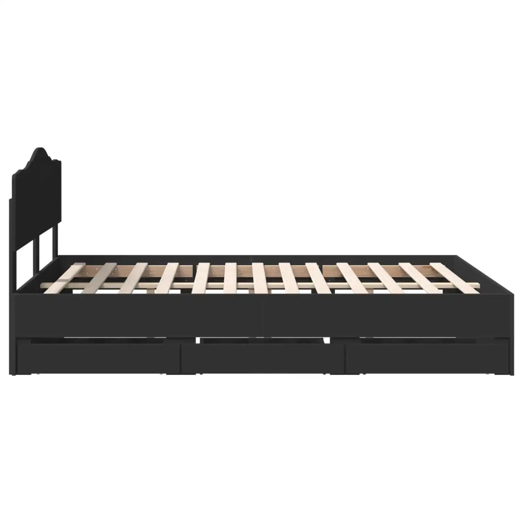 Struttura del letto Nero 140 x 200 cm Legno Ingegnerizzato 3412999