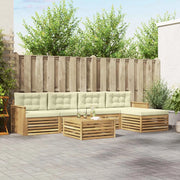 Set di divani da esterno 6 pcs Bianco e Crema 79 x 79 x 37 cm 3390360