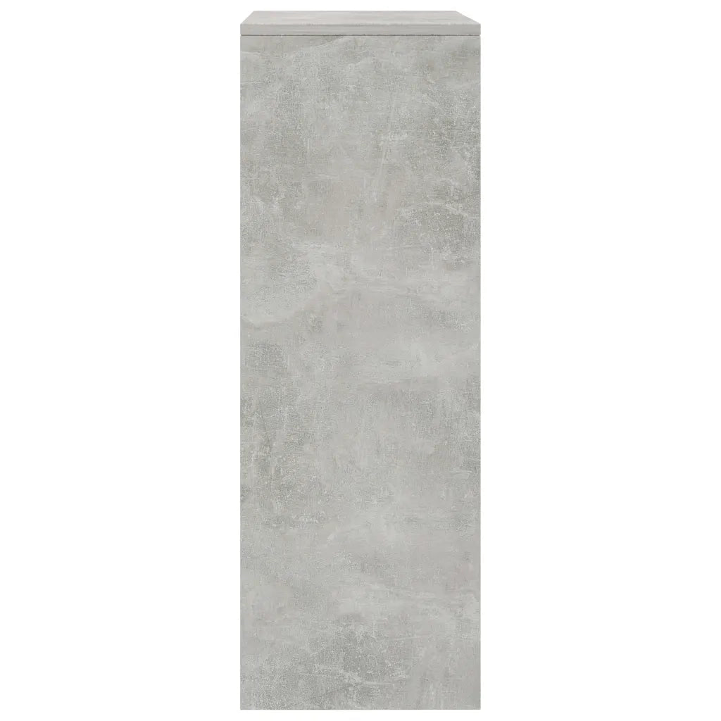 Credenza 6 Cassetti-Buffet Grigio Cemento 50x34x96cm Legno Multistrato