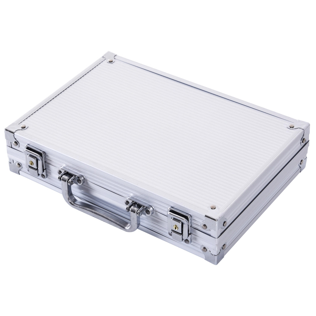 Valigetta Poker Professionale in Alluminio, Set Poker con 200 Fiches e 2 Mazzi per Texas hold'em e Blackjack