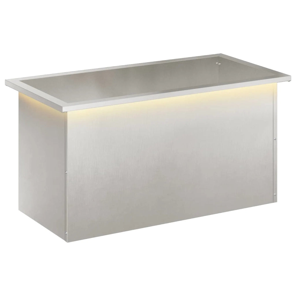 Fioriera da giardino con LED Argento 40 x 80 x 40 cm 8008162