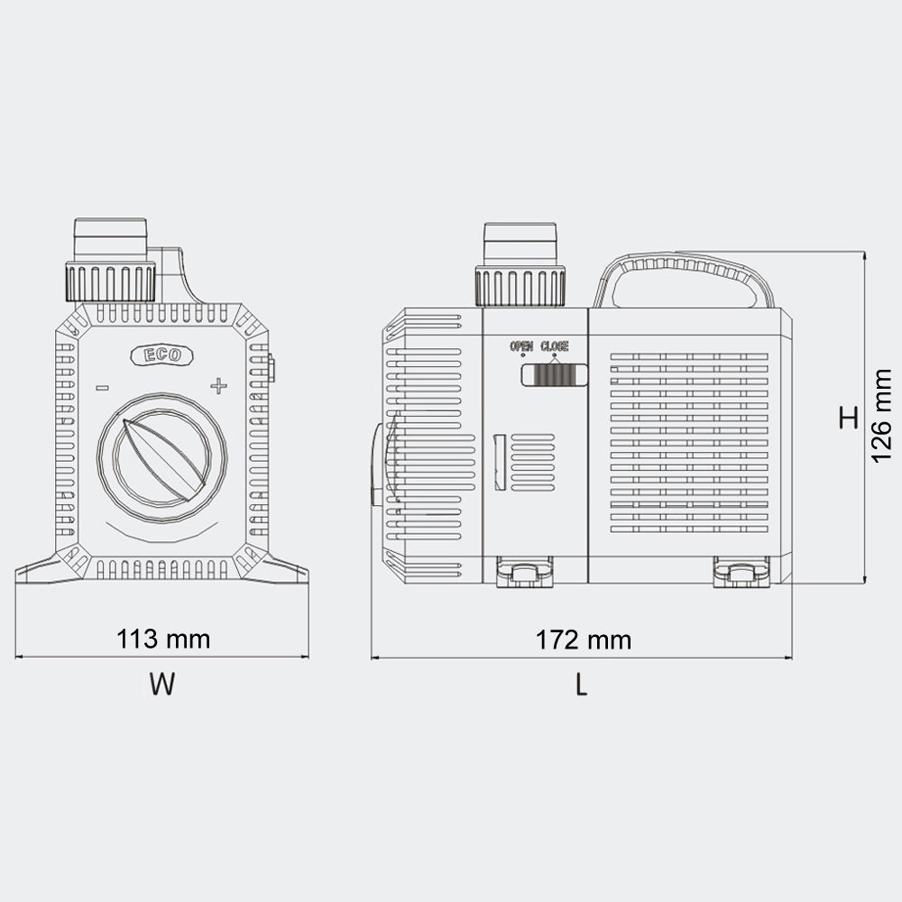 Pompa per laghetto filtro filtrazione eco corso d'acqua 4500 l/h 30 Watt 4216023/2