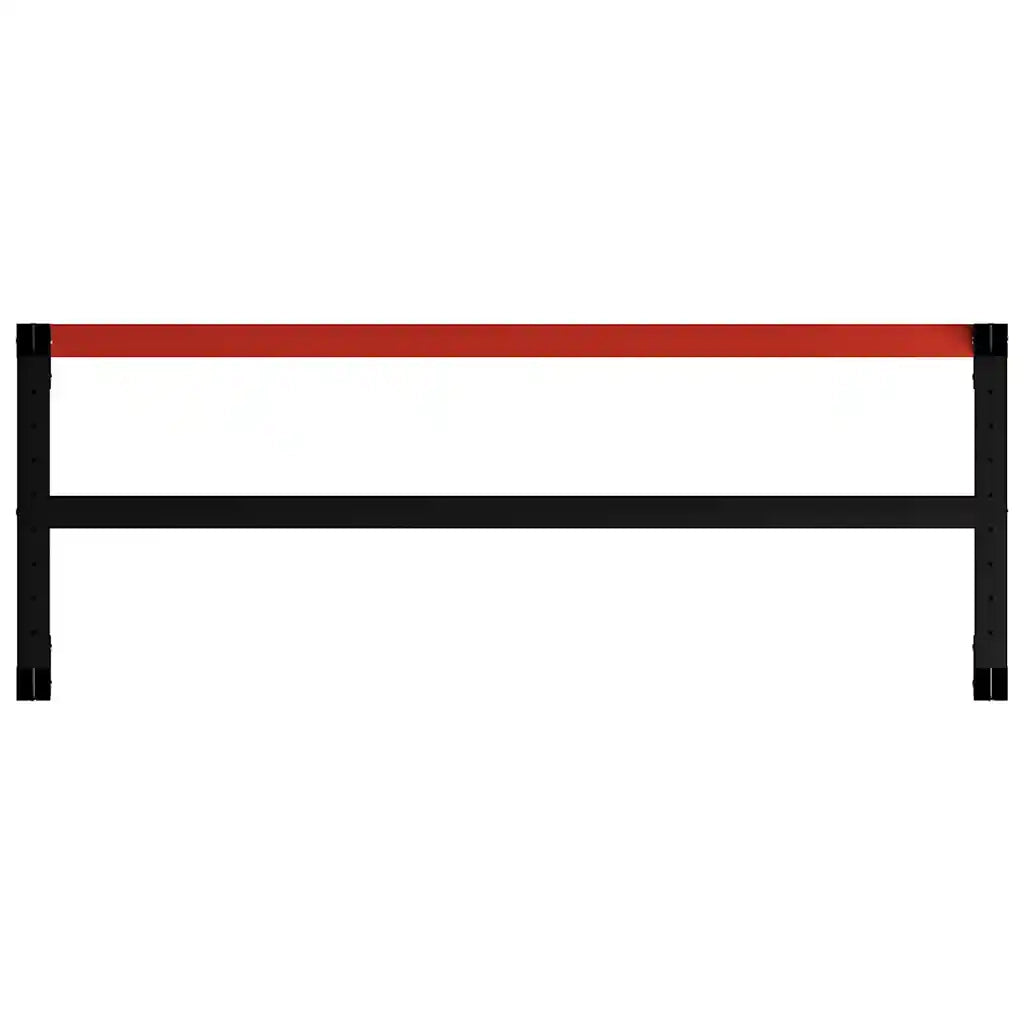 Telaio per Banco da Lavoro in Metallo 150x57x79 cm Nero e Rosso CFW4480472