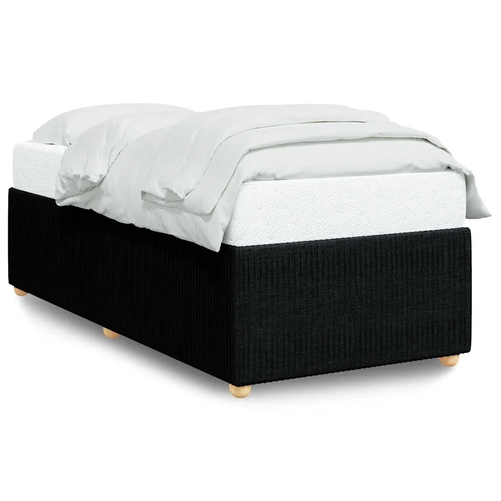 Giroletto senza Materasso Nero 90x200 cm in Tessuto