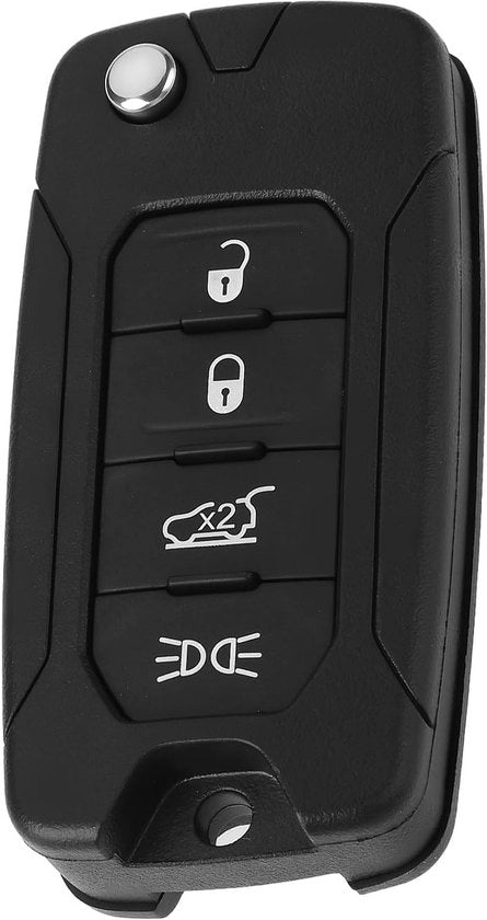 Comando a distanza ripiegabile - Compatibile con Jeep Traitor Compass 2015-2018 - 4 pulsanti - ABS plastica - Duraturo - Progettazione compatta - Chiave di accensione automobilistica