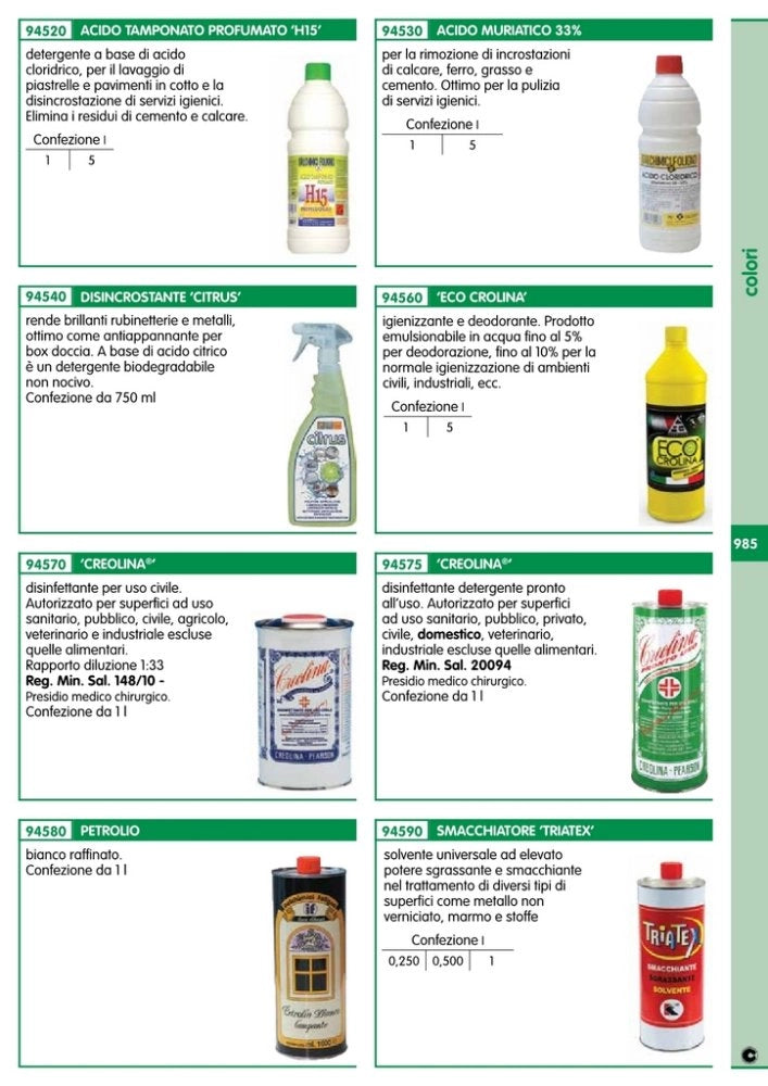12pz creolina pronto uso pearson lt.1 cod:ferx.93830
