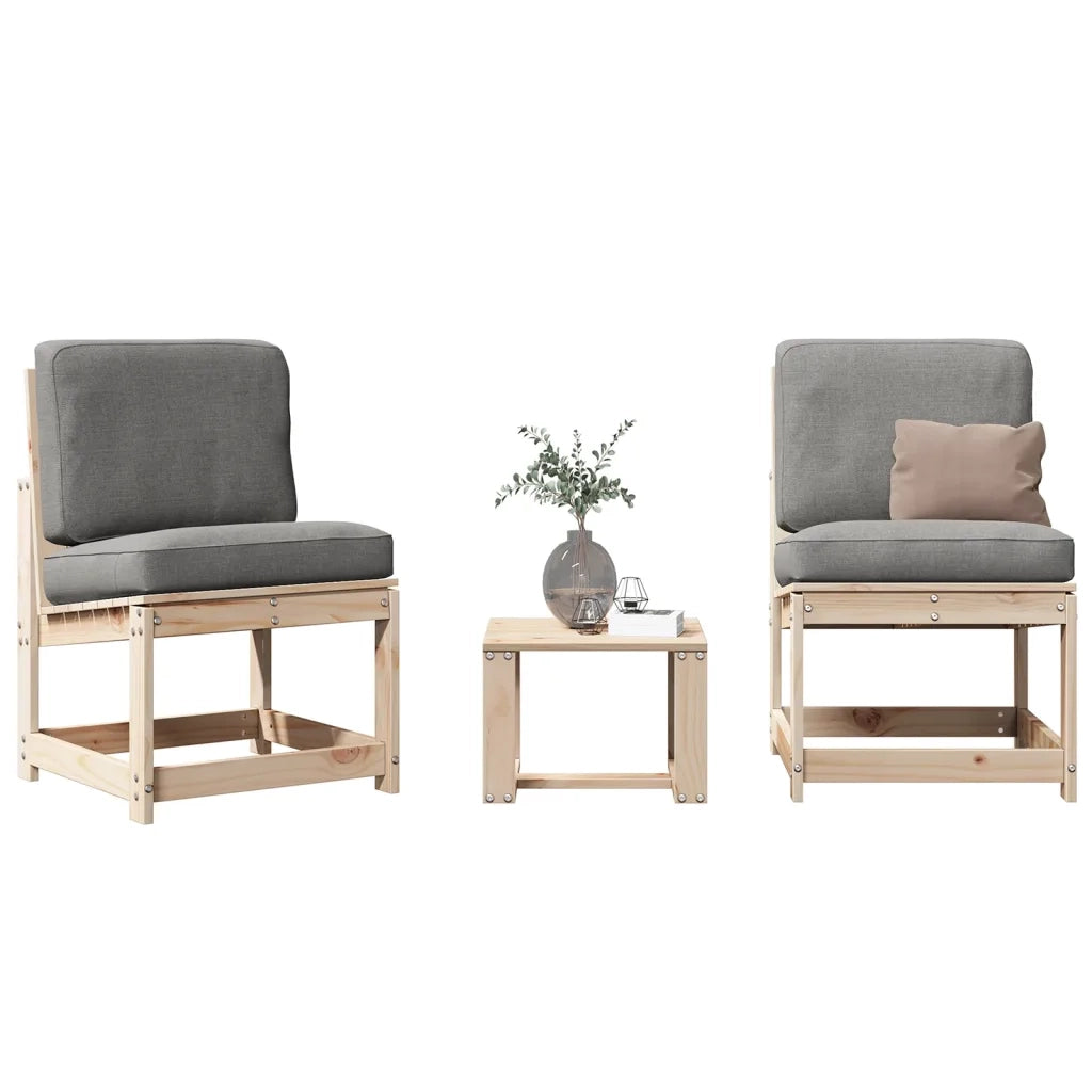 Set Salotto da Giardino 3 pz in Legno Massello di Pinocod mxl 91308