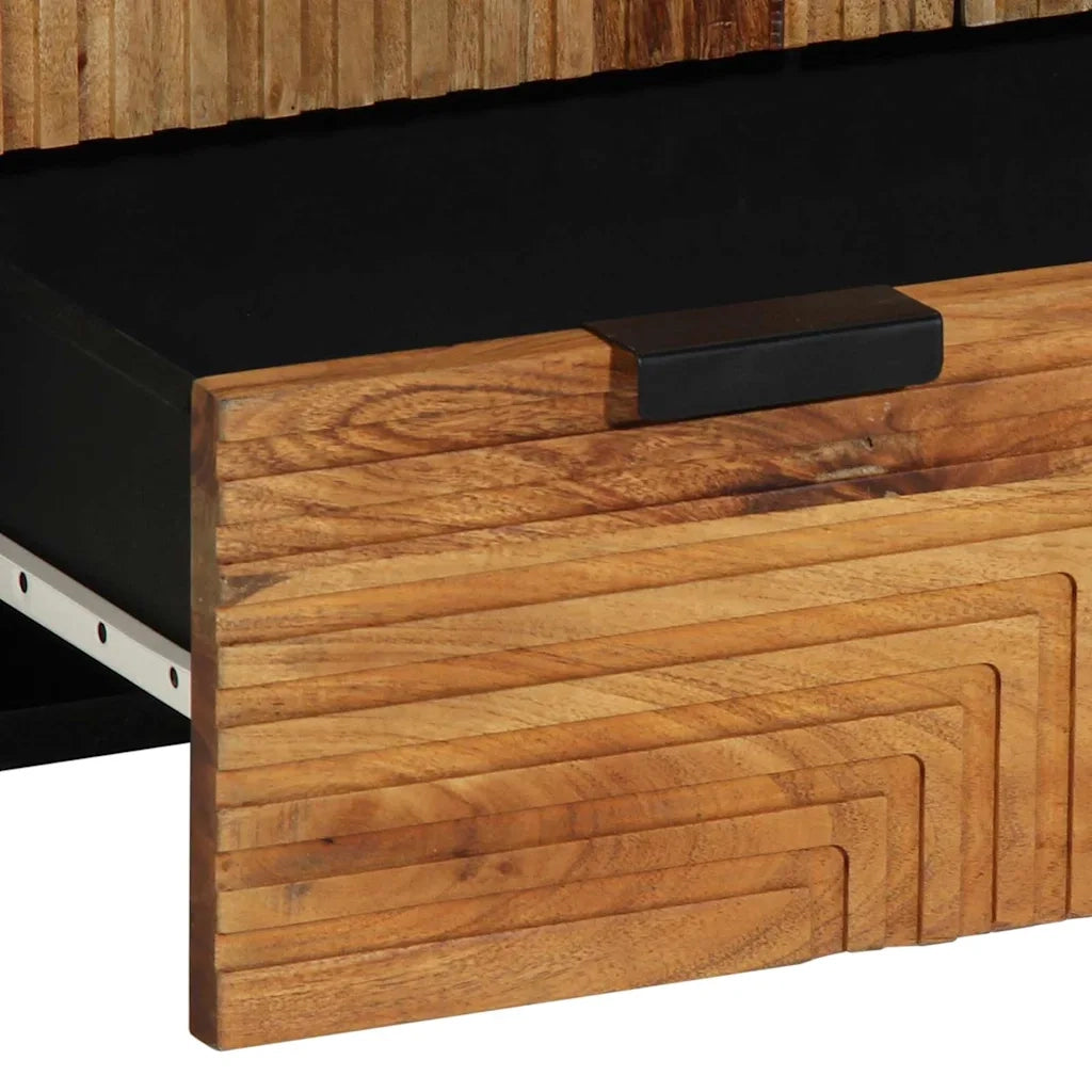 Credenza Naturale 60 x 33,5 x 100 cm Legno di Acacia Massello 4017786