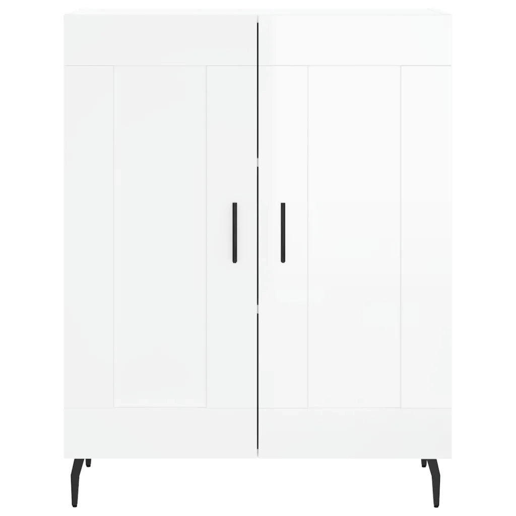 Credenza 69,5x34x90 cm in Legno Multistrato Bianco Lucido 830214