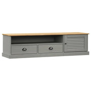 Mobile TV multimediale mensola TV credenza TV per sala da pranzo soggiorno camera da letto 156 x 40 x 40 cm legno massello di pino grigio 02_0028512