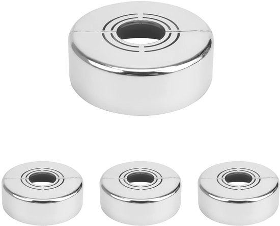 Copricapi Decorativi in ABS - 4 Pezzi - Flessibili - Impronti d'acqua - Inox - Copertura Decorativa - Piastre di Copertura
