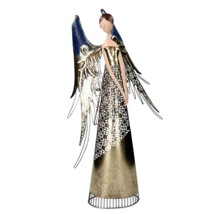 Angelo metallo blu e oro cm 31,1x14xh77