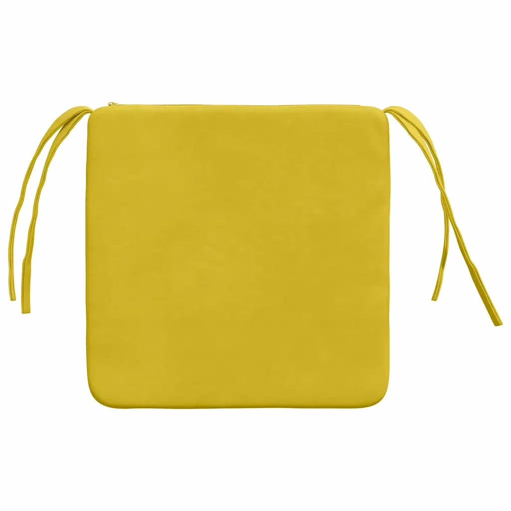 Cuscini per Seduta 4 pcs Giallo 40 x 40 x 3 cm Velluto