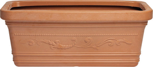 Vaso rettangolare maxi festonato terracotta 60x32x28hcm