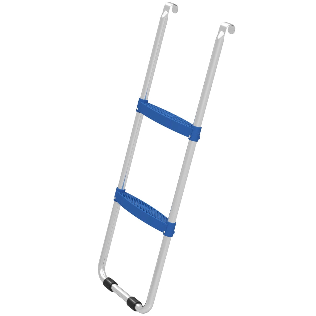 Scala per Trampolino 2 Gradini ¨C Zephmum ¨C Blu, Acciaio Zincato, 32x63 cm