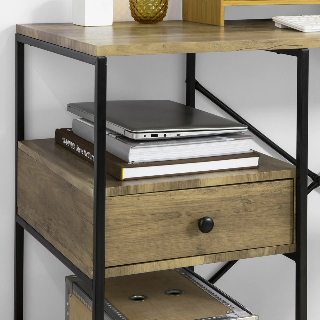 SoBuy Scrivania con cassetto 118x48x75cm FWT61-N