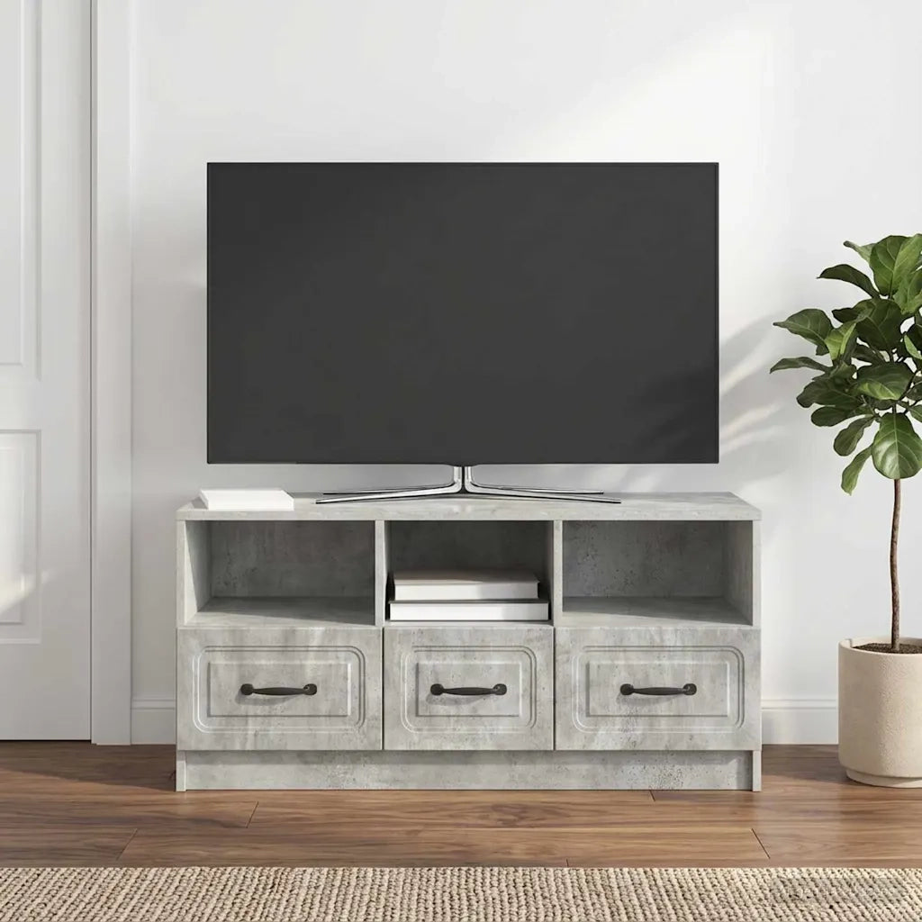 Mobile TV con cassetto Grigio Cemento 102 x 34,5 x 47 cm 895828