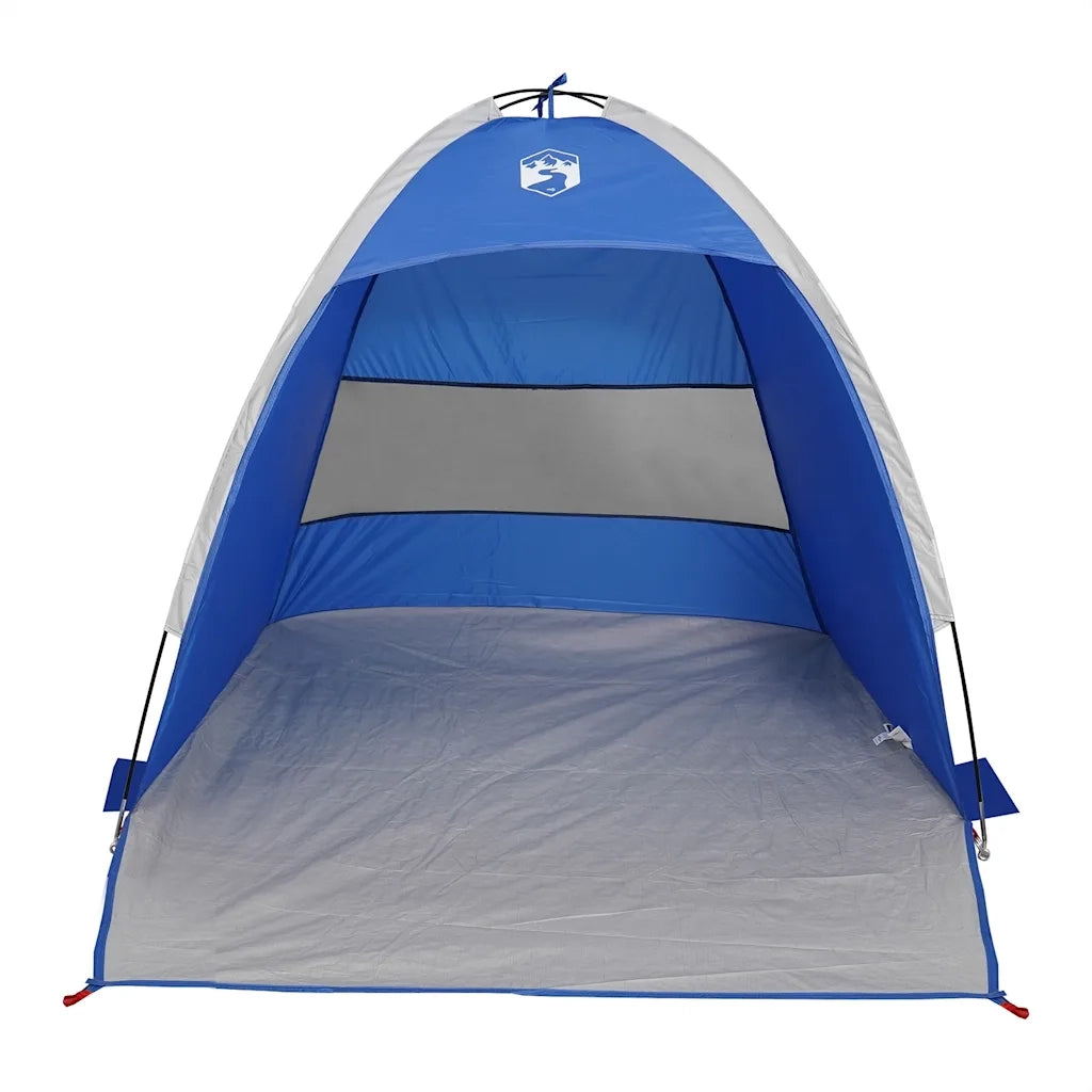Tenda da Spiaggia 3 Persone-Tenda da campeggio Azzurra Impermeabile