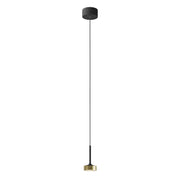Hole Sospensione Nero/Oro LED 7W 38° IP20 3000K CRI90 - Lampada a sospensione di design in alluminio pressofuso per interni - Rossini Group