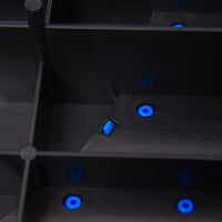 Step Fitness per Aerobica 80x31xh10-15-20 cm Altezza Regolabile in Plastica Nero e Blu