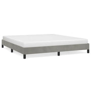 Letto matrimoniale | Letto per adulti | Giroletto senza Materasso Grigio Chiaro 180x200 cm Velluto