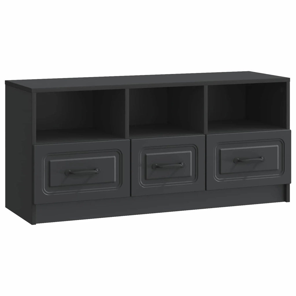 Mobile TV Nero 102 x 34,5 x 47 cm Legno ingegnerizzato